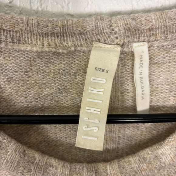Ischiko Light Brown Wool Blend Pullover Sweater Size 2 - Picture 5 of 7